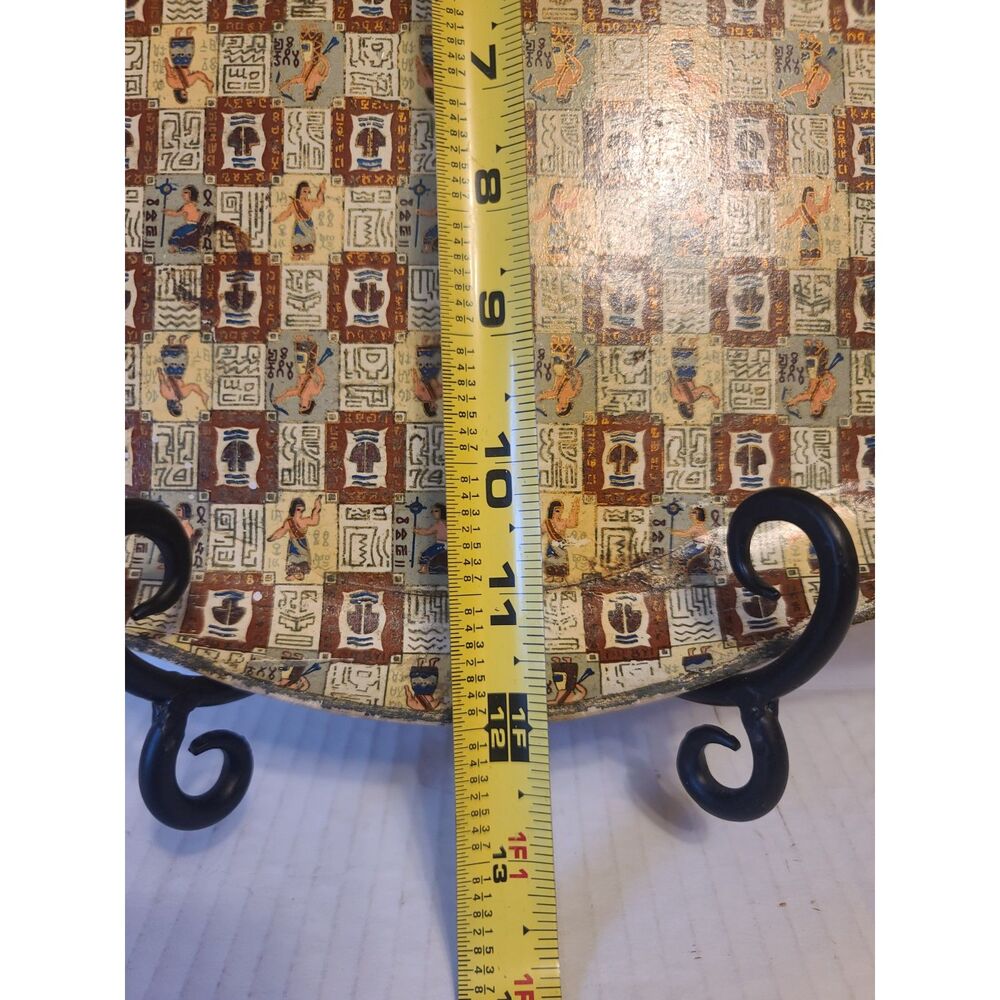 1960s Alfred E. Knobler Egyptian Hieroglyphic Pressed Paper Mache Serving‎ Tray - Picture 5 of 9